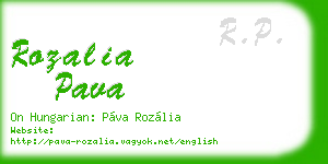 rozalia pava business card